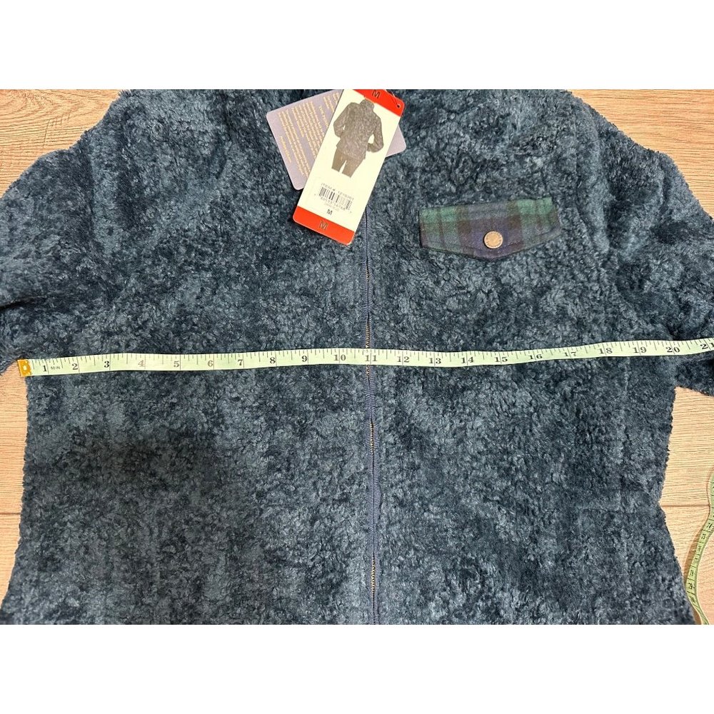 Pendleton NWT Blue Sherpa Plaid Fleece Jacket Medium - Picture 5 of 9